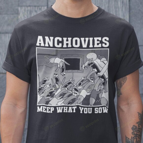 Anchovies Spongebob Squarepants T-Shirt - Picture 2 of 2